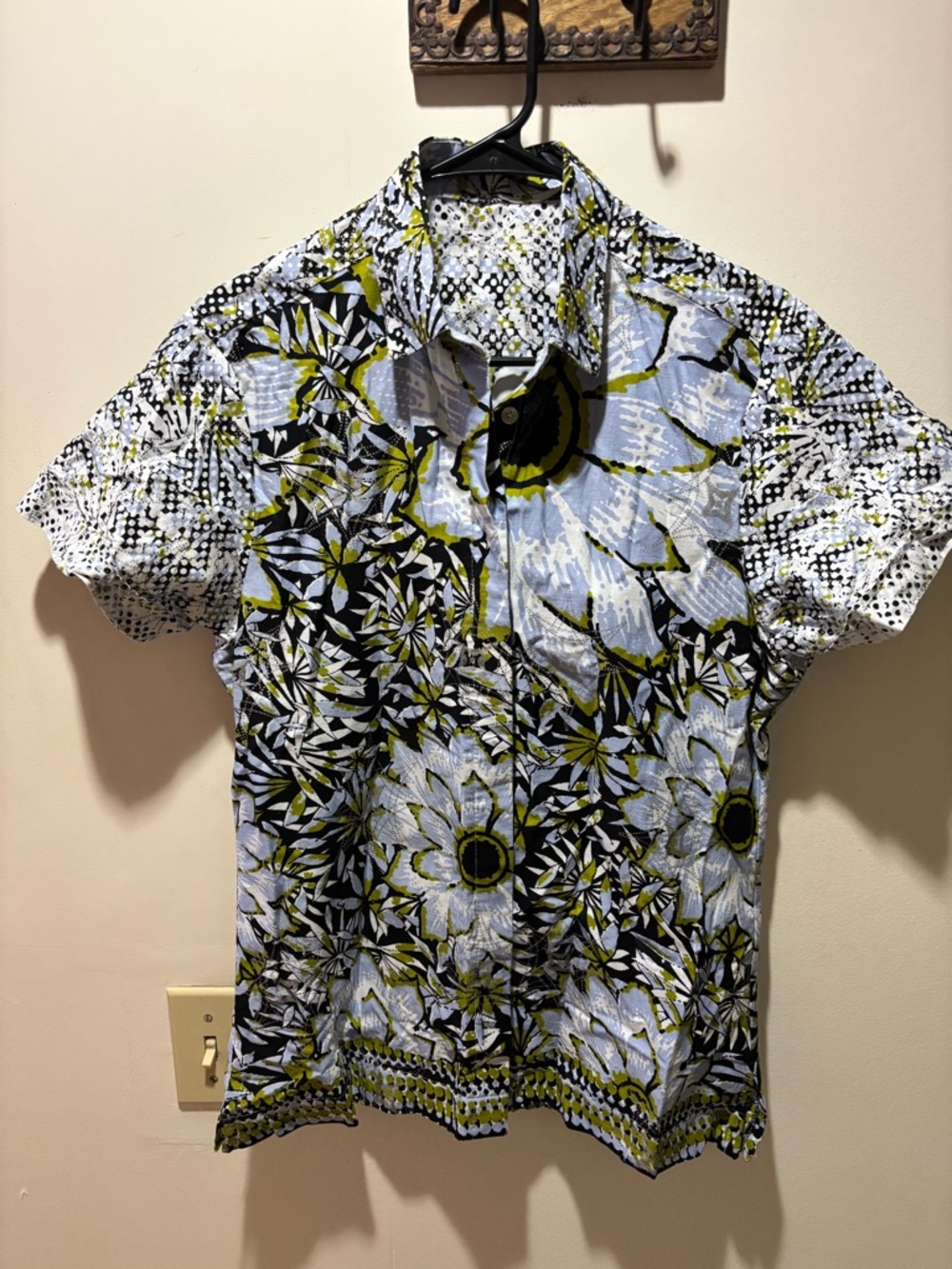 Handmade Cotton Beach Button down shirt M
